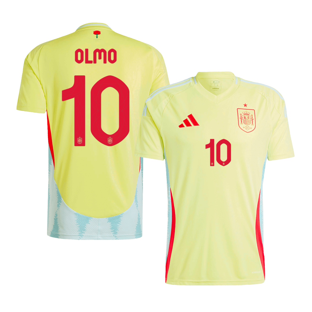 OLMO #10 Spain Away Soccer Jersey EURO - gogoalshop