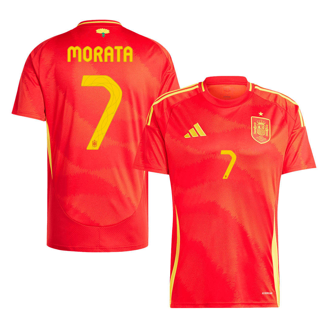 MORATA #7 Spain Home Soccer Jersey EURO - gogoalshop
