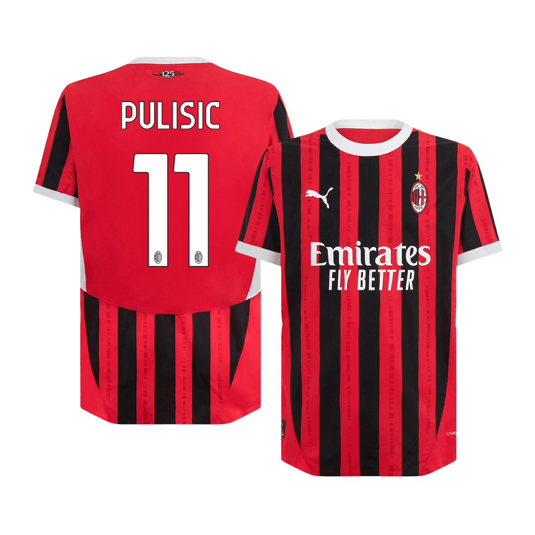 PULISIC #11 AC Milan Home Authentic Soccer Jersey - gogoalshop