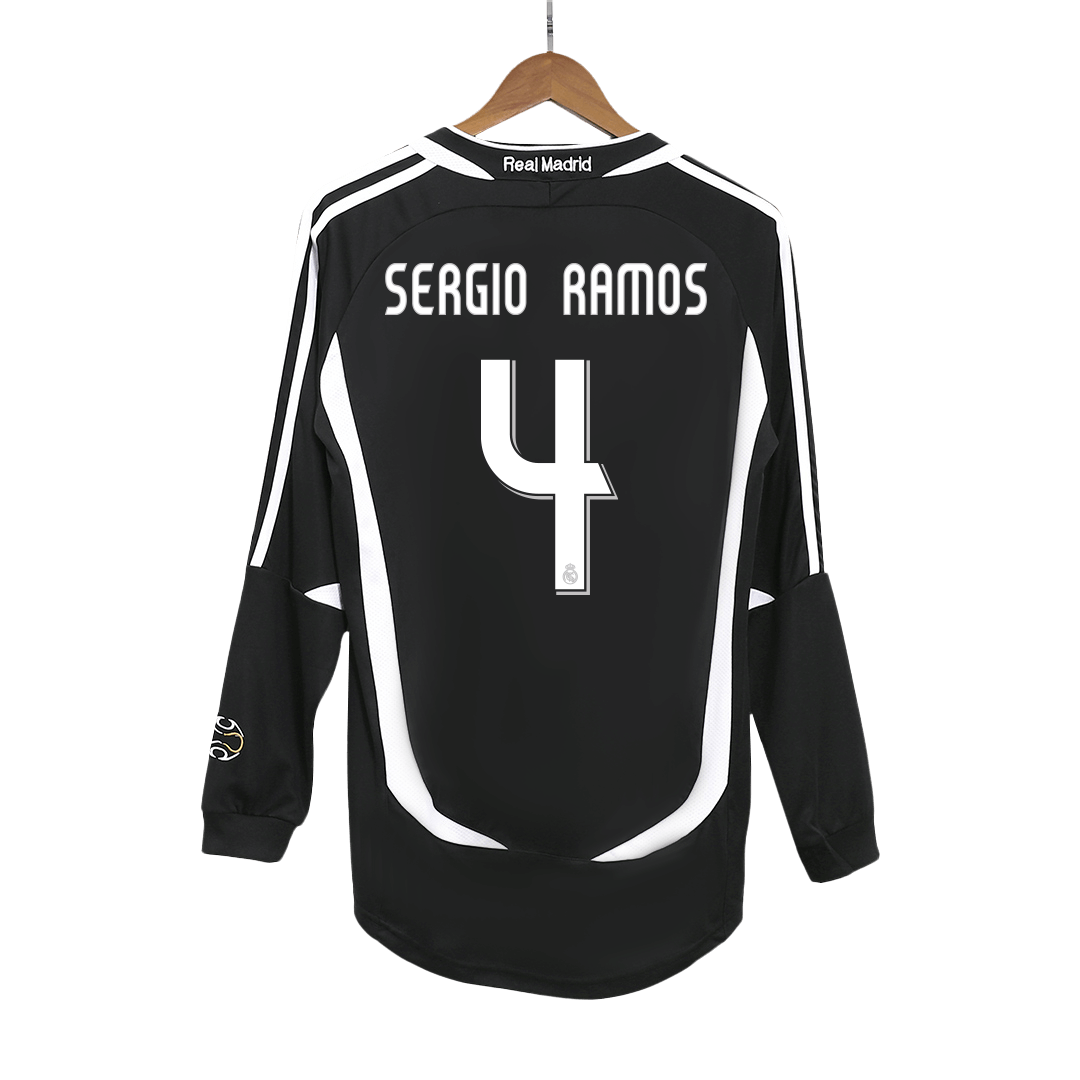 Retro Soccer Jersey SERGIO RAMOS #4 Real Madrid Away Long Sleeve 2006/07 - gogoalshop