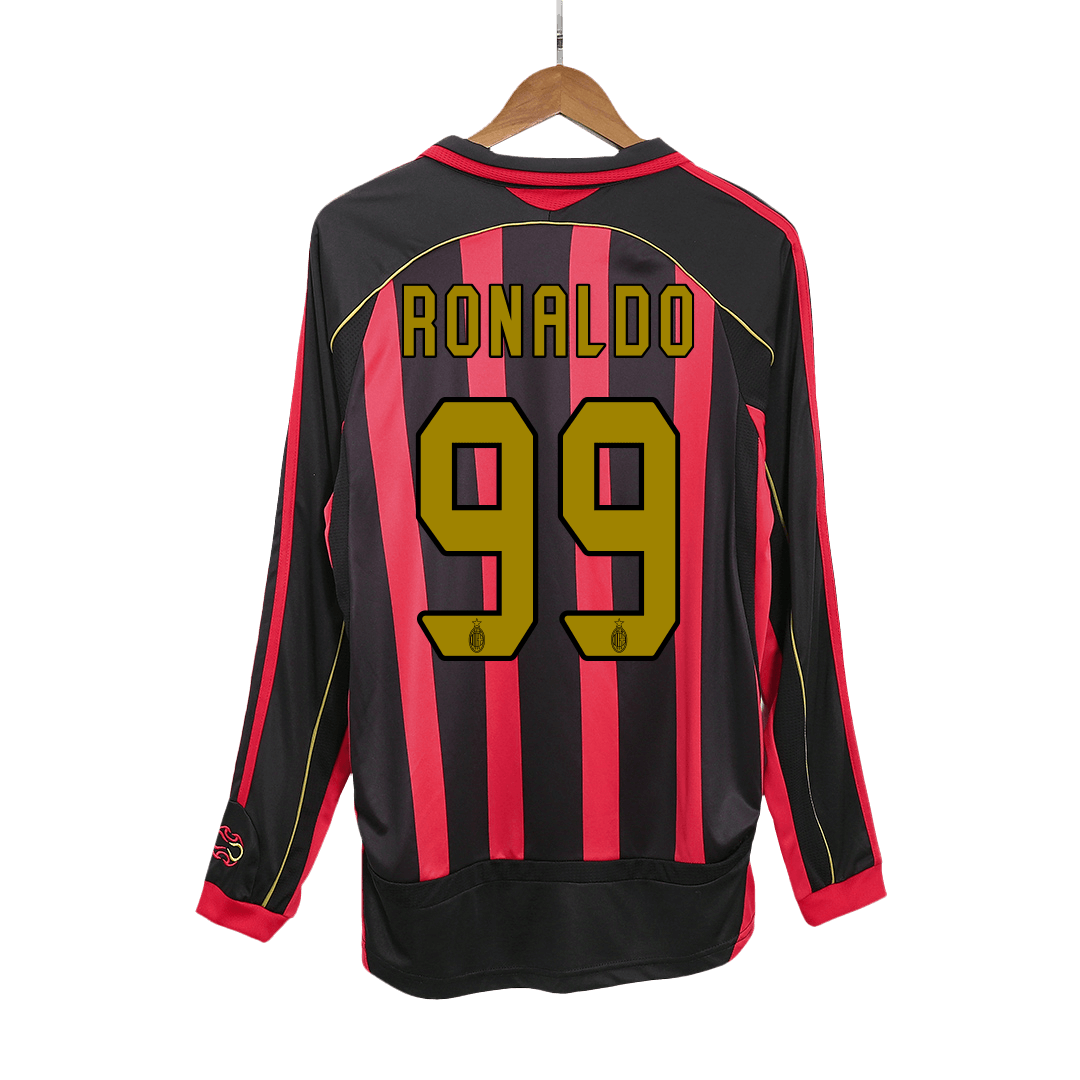 Retro Soccer Jersey RONALDO #99 AC Milan Home Long Sleeve 2006/07 - gogoalshop