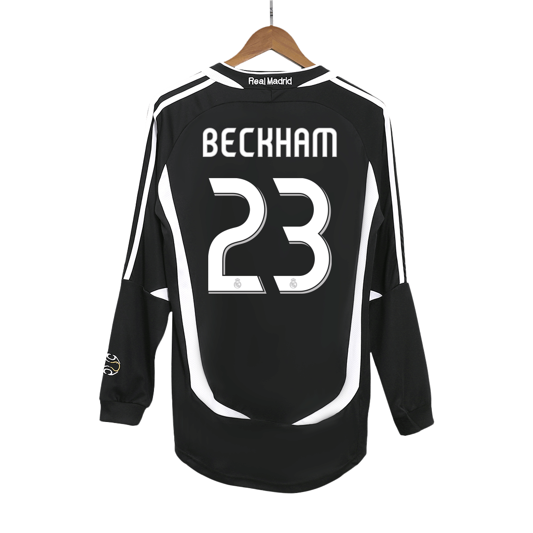 Retro Soccer Jersey BECKHAM #23 Real Madrid Away Long Sleeve 2006/07 - gogoalshop