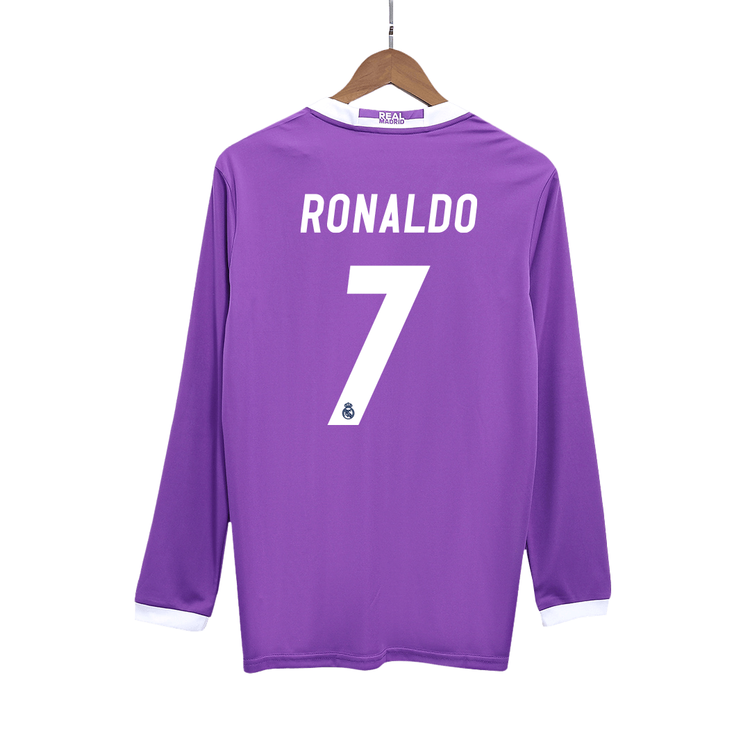 Retro Soccer Jersey RONALDO #7 Real Madrid Away Long Sleeve 2016/17 - gogoalshop