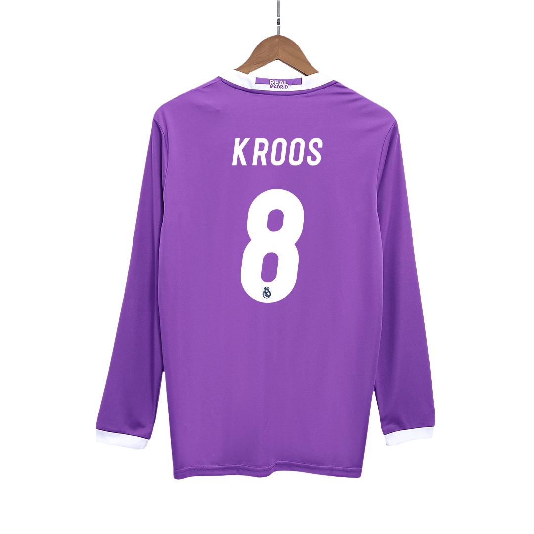 Retro Soccer Jersey KROOS #8 Real Madrid Away Long Sleeve 2016/17 - gogoalshop