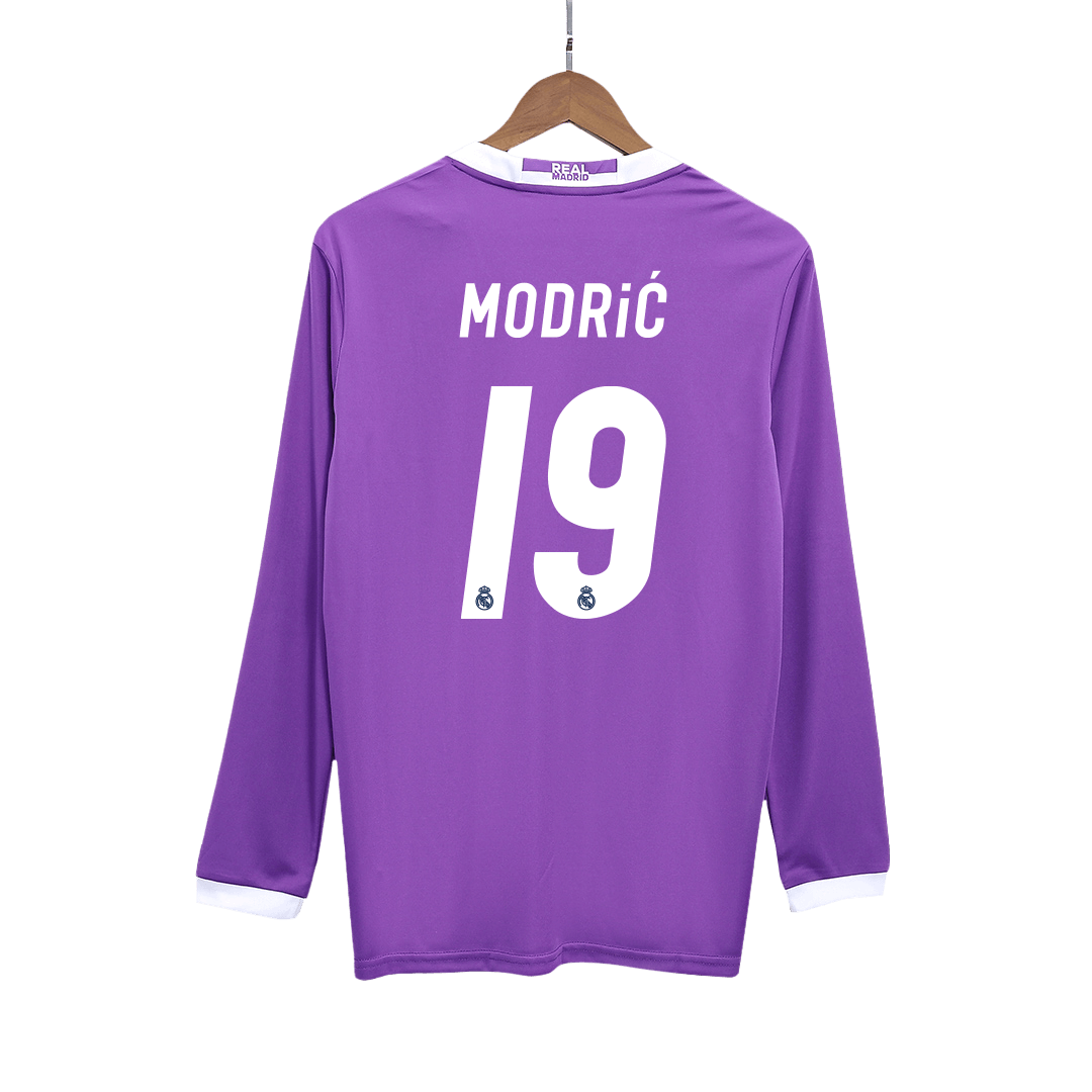 Retro Soccer Jersey MODRIĆ #19 Real Madrid Away Long Sleeve 2016/17 - gogoalshop