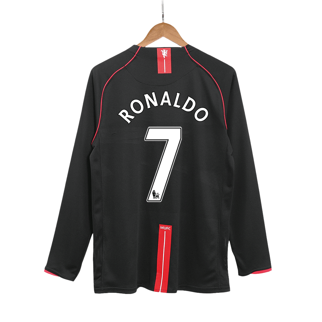 Retro Soccer Jersey RONALDO #7 Manchester United Away Long Sleeve 2007/08 - gogoalshop