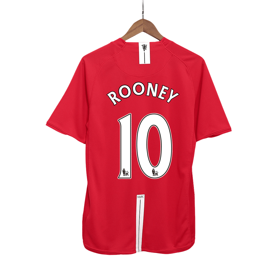 Retro Soccer Jersey ROONEY #10 Manchester United Home 2007/08 - gogoalshop