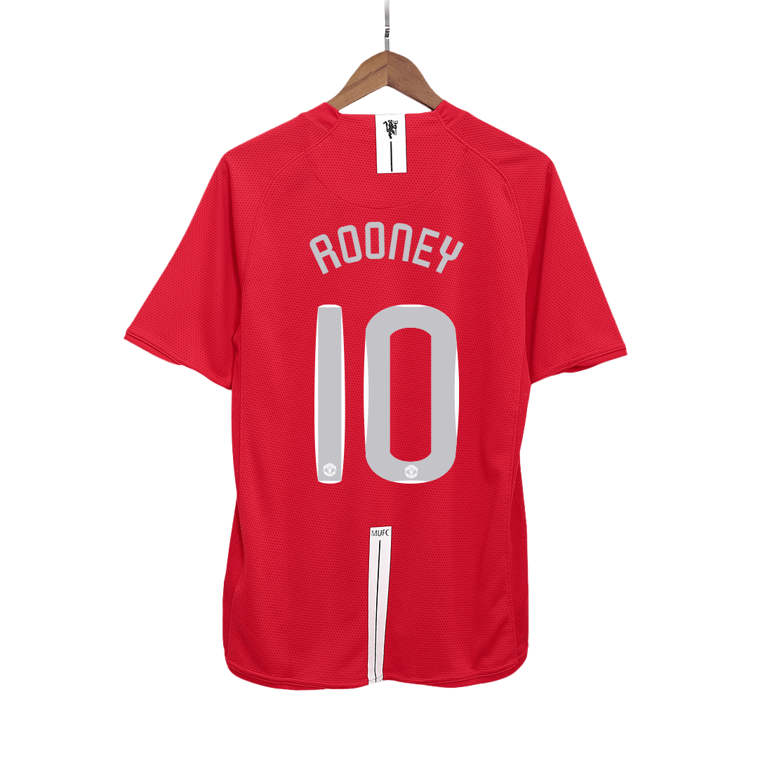 Retro Soccer Jersey ROONEY #10 Manchester United Home 2007/08 - UCL Final - gogoalshop