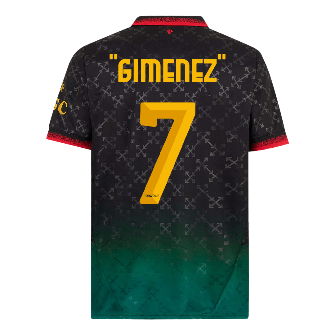 "GIMENEZ" #7 AC Milan Fourth Away Soccer Jersey - gogoalshop