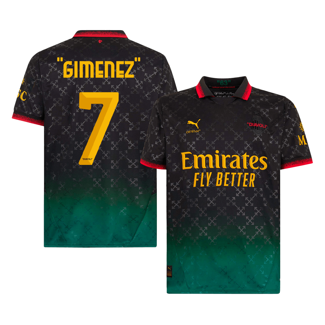 "GIMENEZ" #7 AC Milan Fourth Away Soccer Jersey - gogoalshop