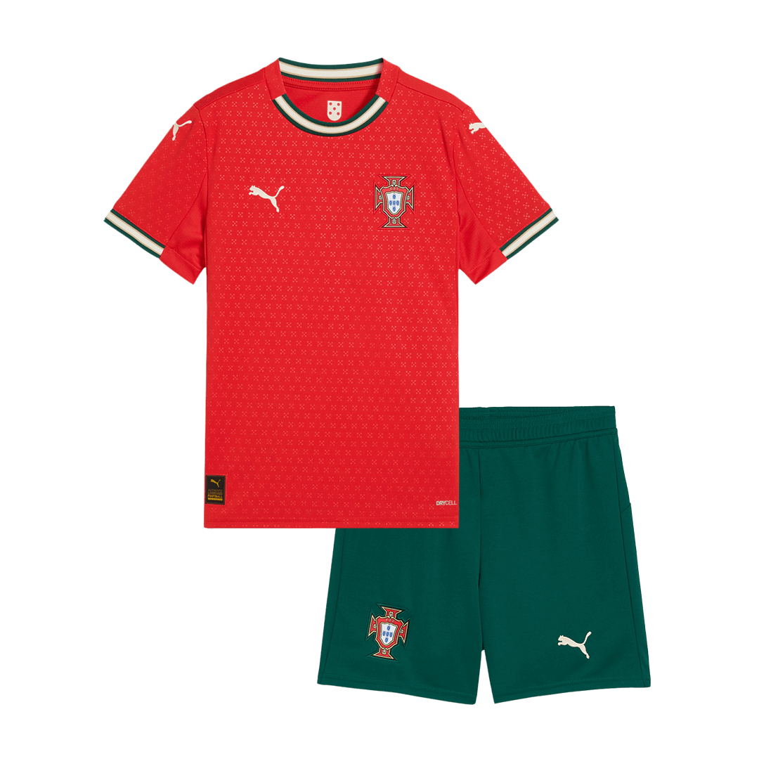 Portugal Home Kids Soccer Jerseys Kit 2025 - gogoalshop