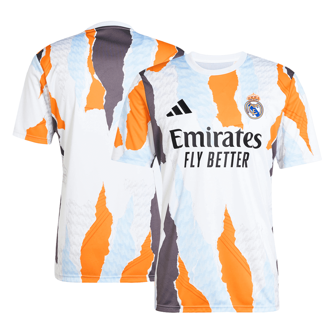 Real Madrid Pre-Match Soccer Jersey White - gogoalshop
