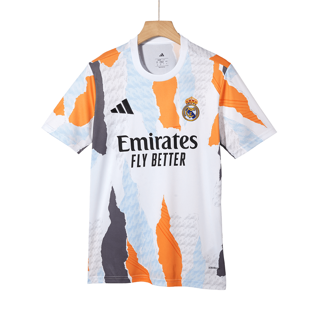 Real Madrid Pre-Match Soccer Jersey White - gogoalshop