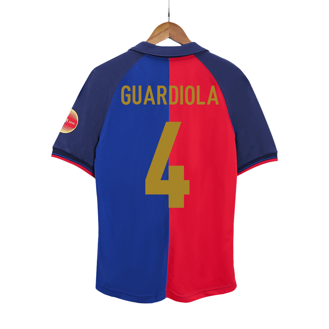 Retro Soccer Jersey GUARDIOLA #4 Barcelona Home 1999/00 - gogoalshop