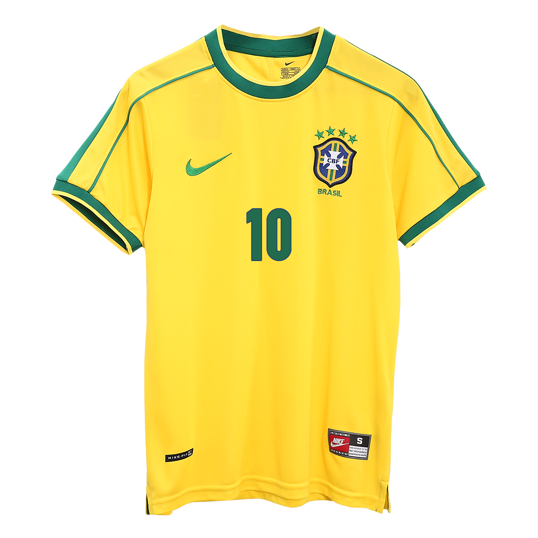 Retro Soccer Jersey RIVALDO #10 Brazil Home 1998 - gogoalshop