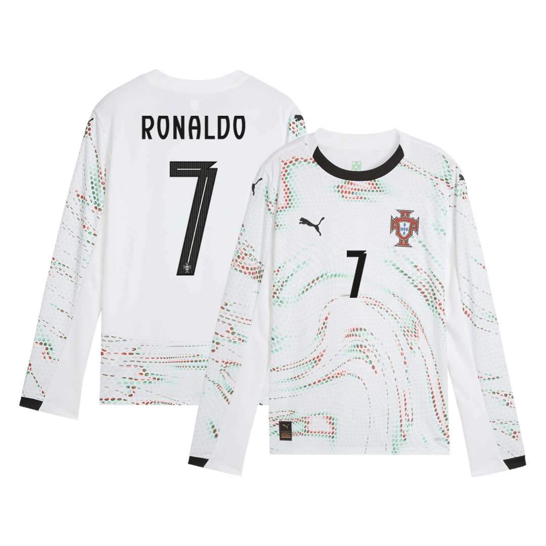 RONALDO #7 Portugal Away Long Sleeve Soccer Jersey 2025 - gogoalshop