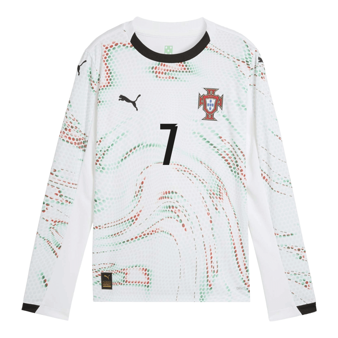 RONALDO #7 Portugal Away Long Sleeve Soccer Jersey 2025 - gogoalshop