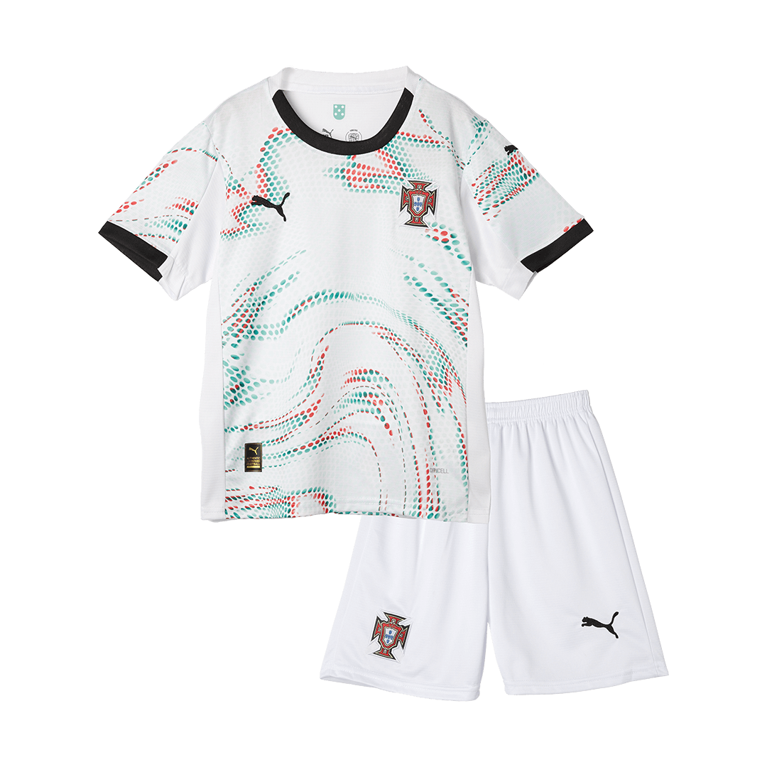 Portugal Away Kids Soccer Jerseys Kit 2025 - gogoalshop