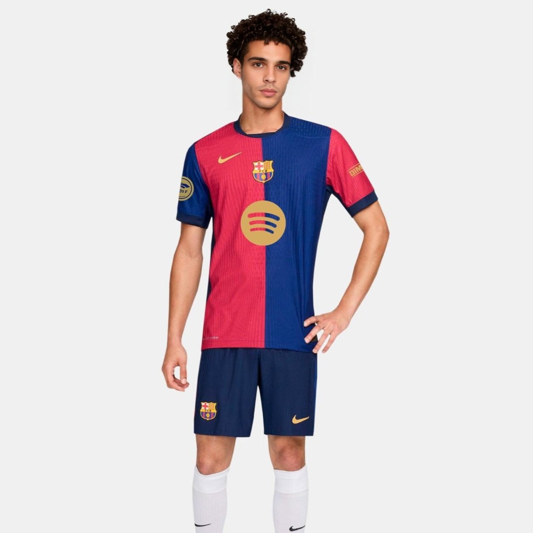 Barcelona Home Authentic Soccer Jersey Spotify Logo Without Text - gogoalshop