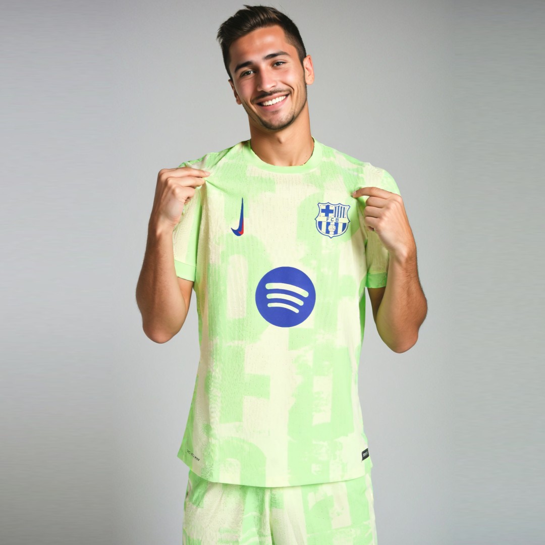 Barcelona Third Away Authentic Soccer Jersey -（Spotify Logo Without Text） - gogoalshop