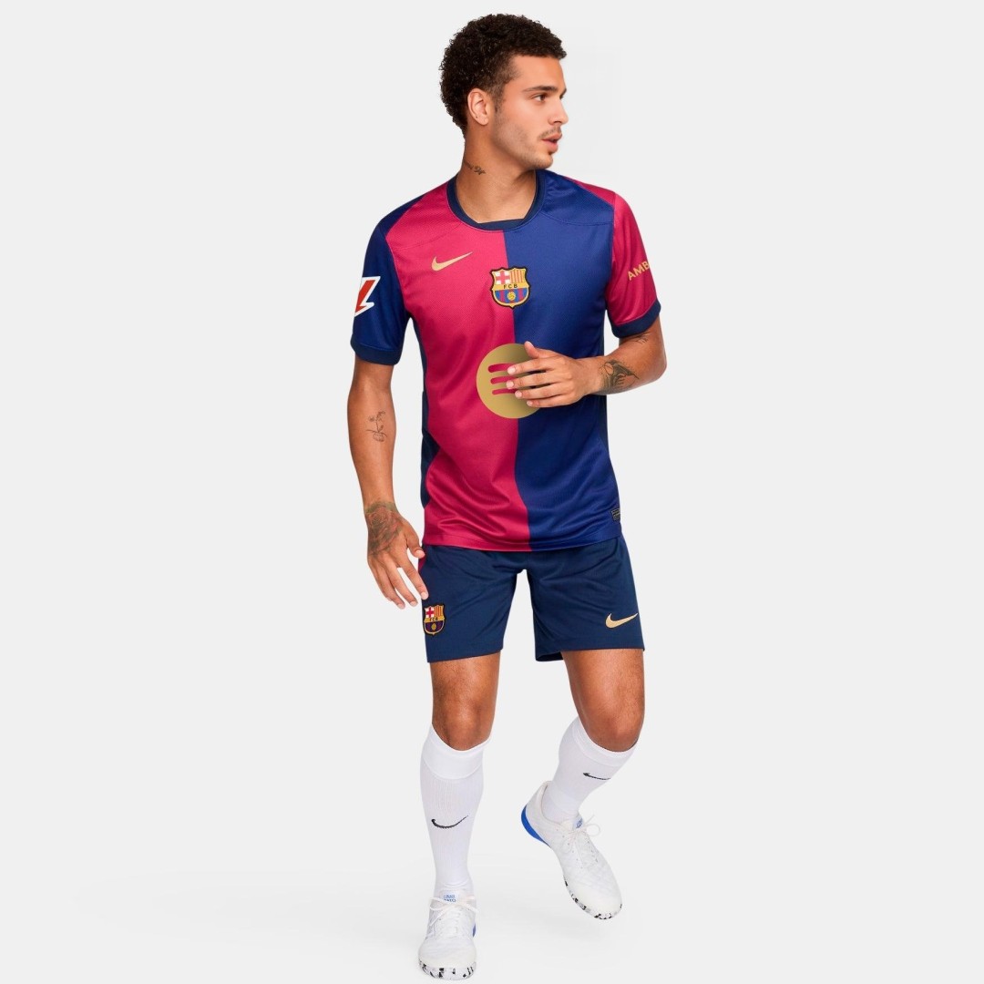 Barcelona Home Soccer Jersey-Spotify Logo Without Text - gogoalshop