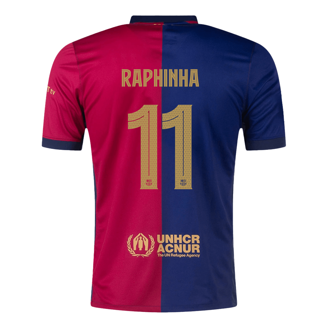 RAPHINHA #11 Barcelona Home Soccer Jersey - UCL - gogoalshop