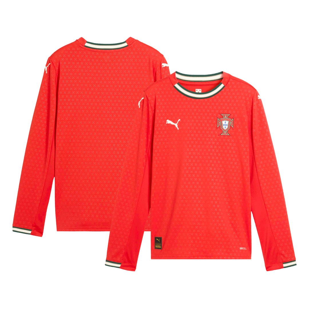 Portugal Home Long Sleeve Jersey 2025 - gogoalshop