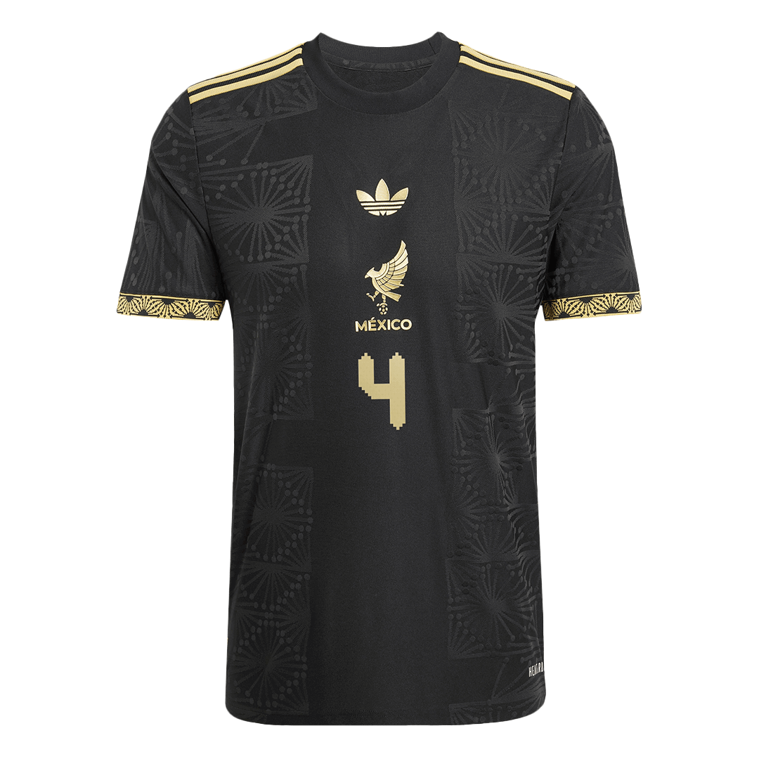 E.ÁLVAREZ #4 Mexico Third Away Authentic Soccer Jersey 2025 -Gold Cup - gogoalshop