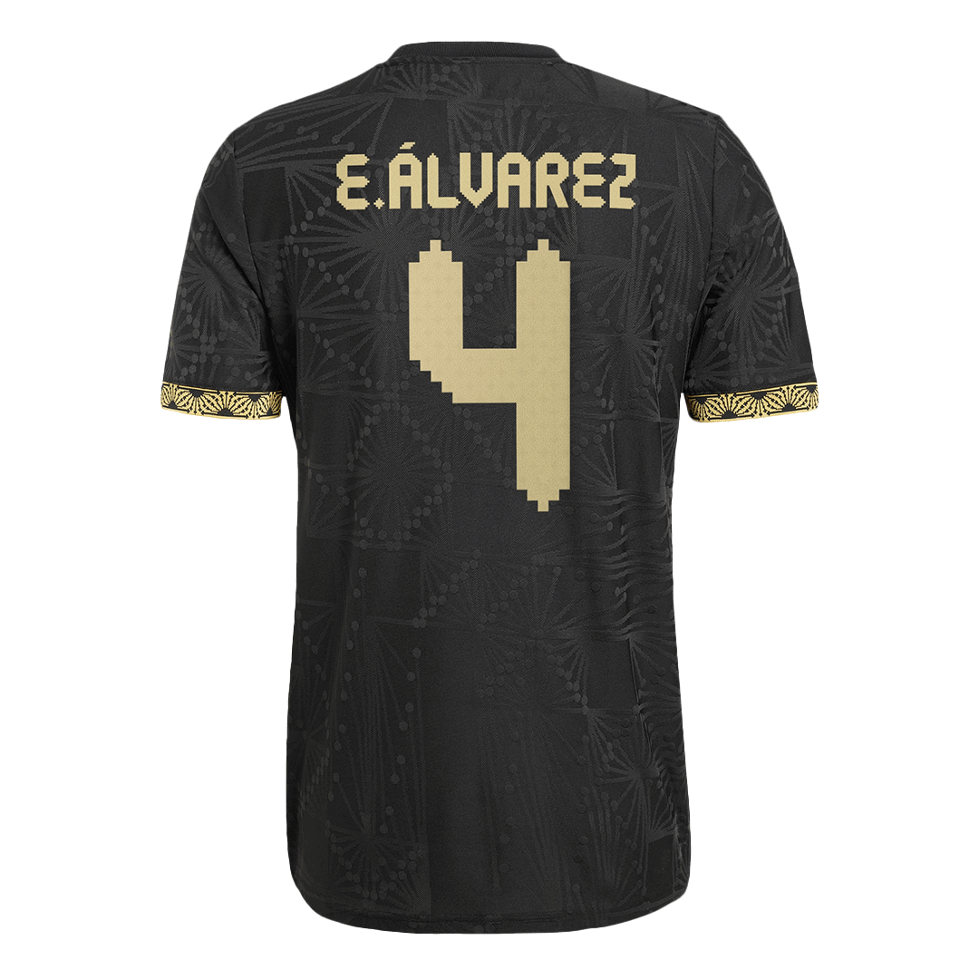 E.ÁLVAREZ #4 Mexico Third Away Authentic Soccer Jersey 2025 -Gold Cup - gogoalshop