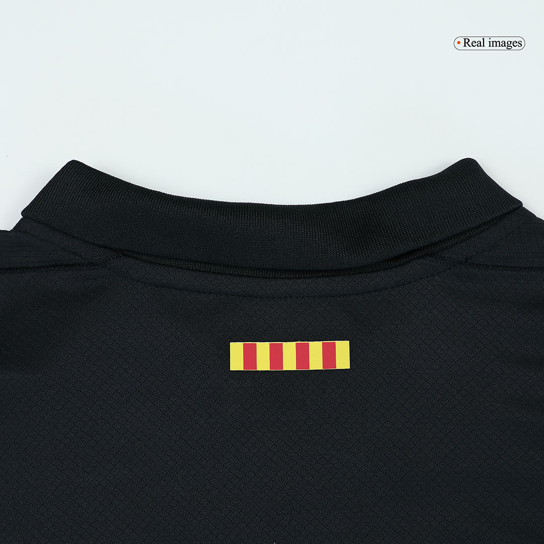Barcelona Away Kids Soccer Jerseys Kit - Spotify Logo Without Text - gogoalshop