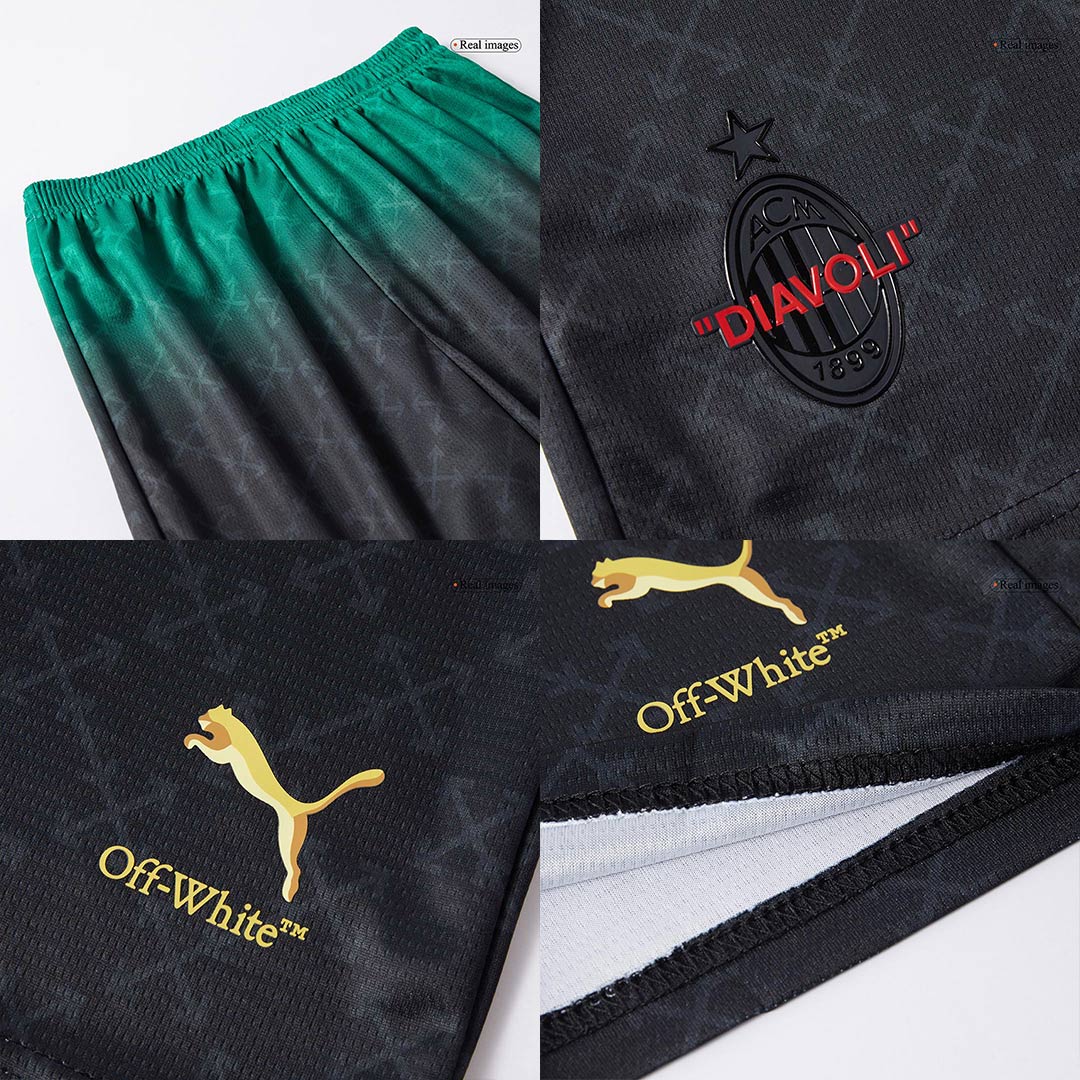 AC Milan Fourth Away Kids Soccer Jerseys Kit - gogoalshop