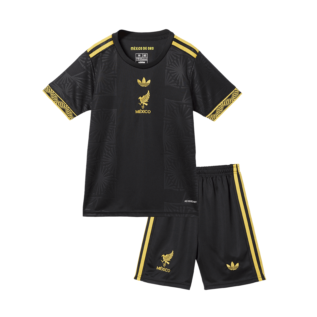 Mexico Third Away Kids Soccer Jerseys Kit 2025 - Gold Cup - gogoalshop
