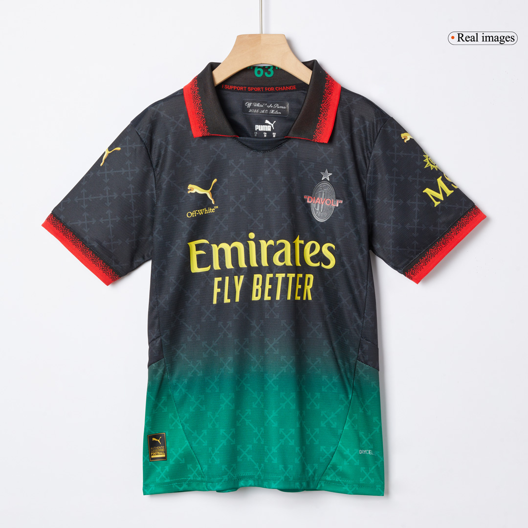AC Milan Fourth Away Kids Soccer Jerseys Kit - gogoalshop