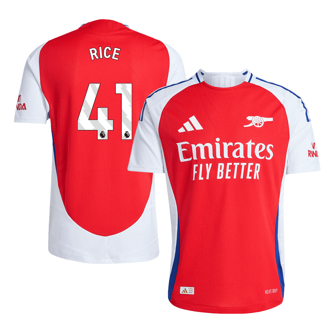 RICE #41 Arsenal Home Player Version Jersey - gogoalshop