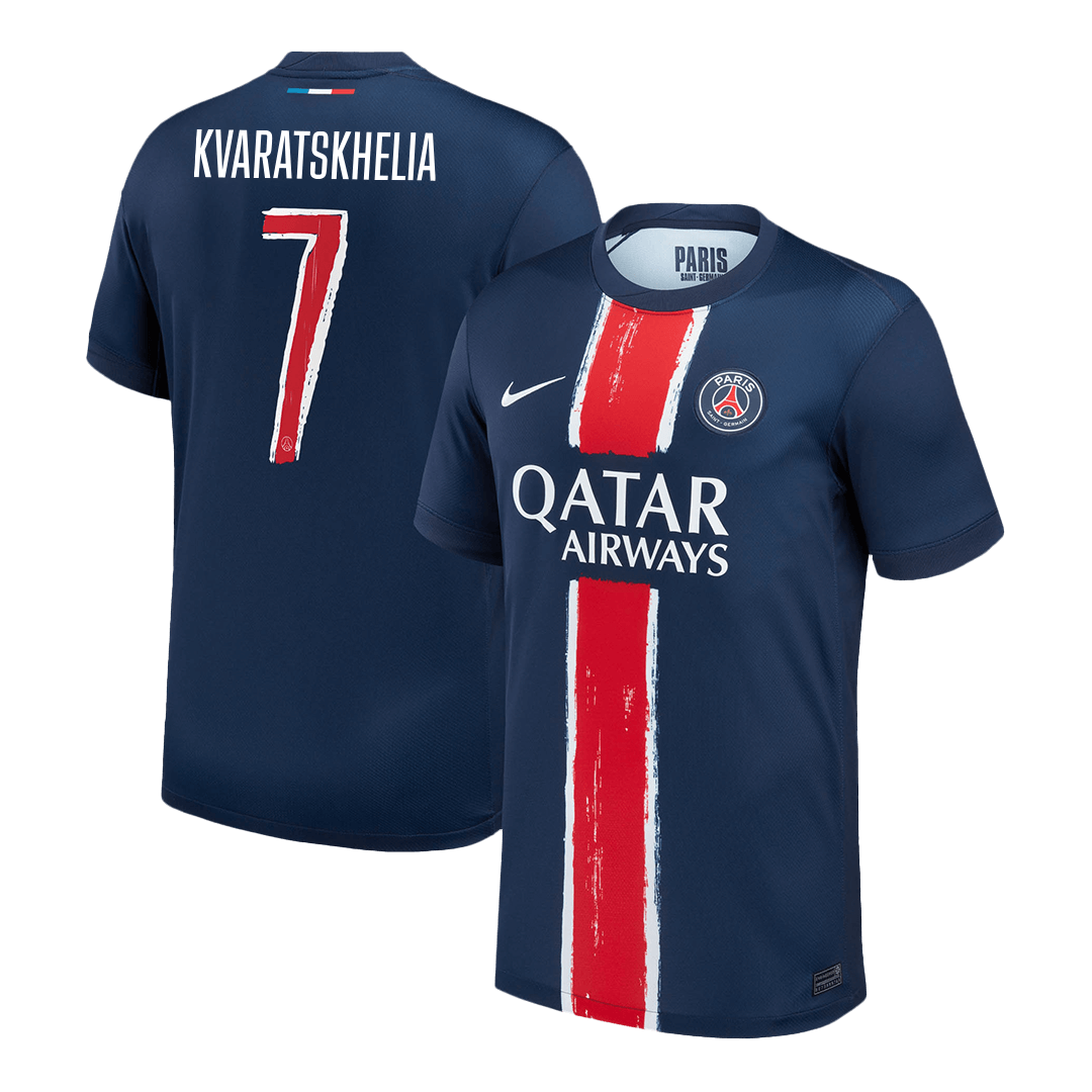 KVARATSKHELIA #7 PSG Home Soccer Jersey -UCL - gogoalshop