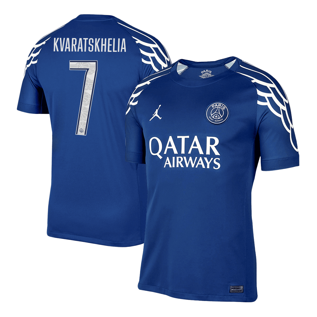 KVARATSKHELIA #7 PSG Fourth Away Soccer Jersey -UCL - gogoalshop