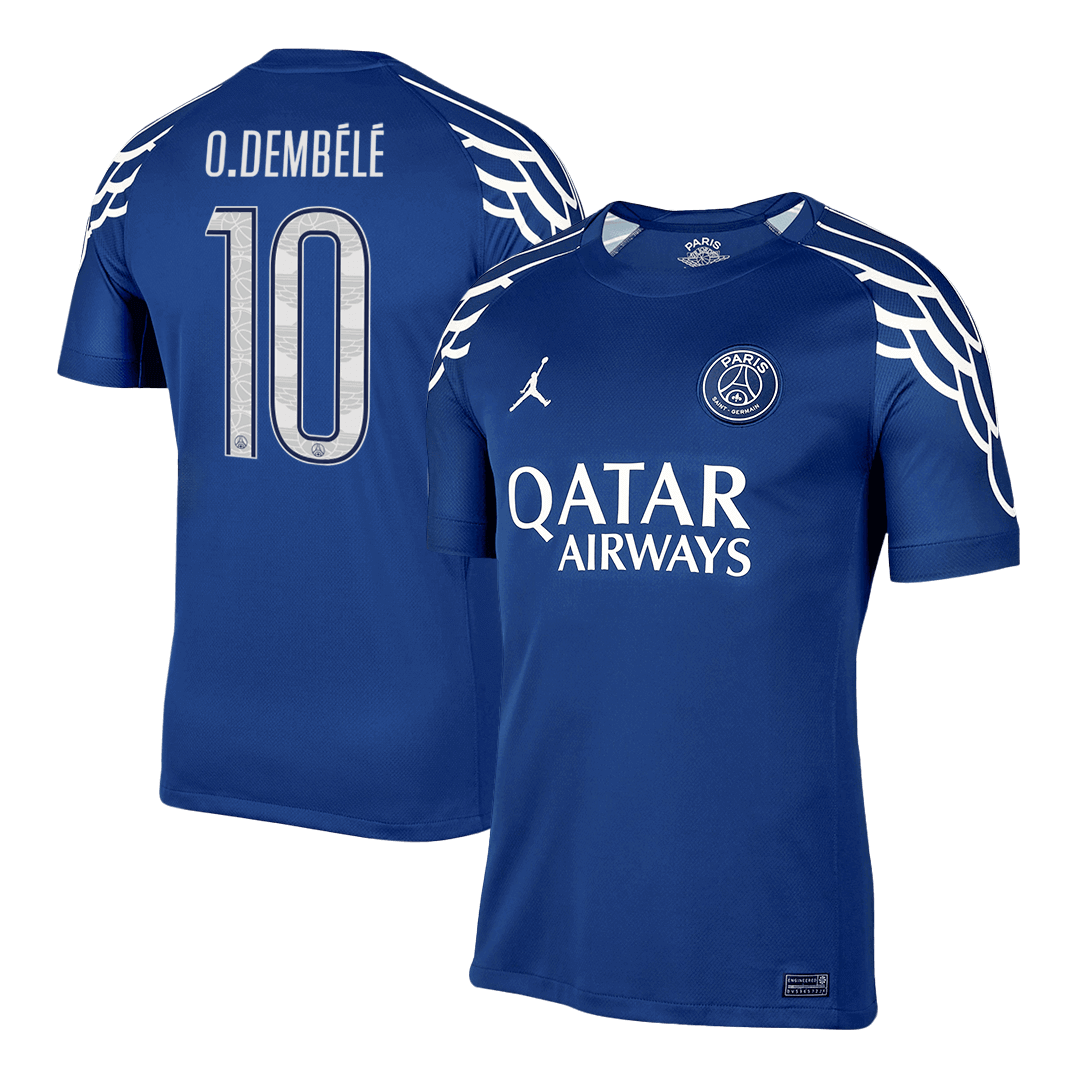O.DEMBÉLÉ #10 PSG Fourth Away Soccer Jersey -UCL - gogoalshop