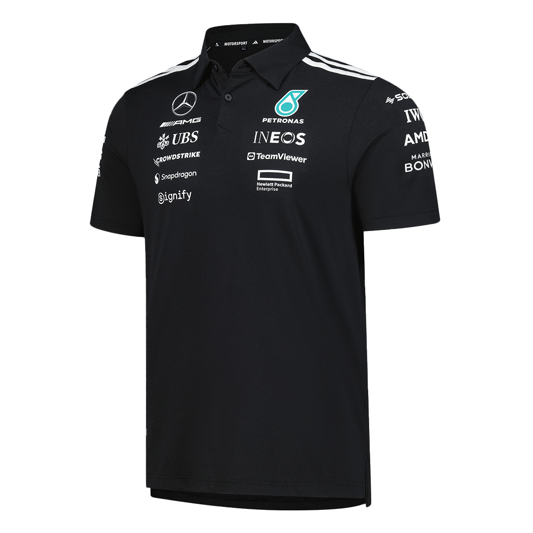 Mercedes AMG Petronas F1 2025 Team Polo Black - gogoalshop