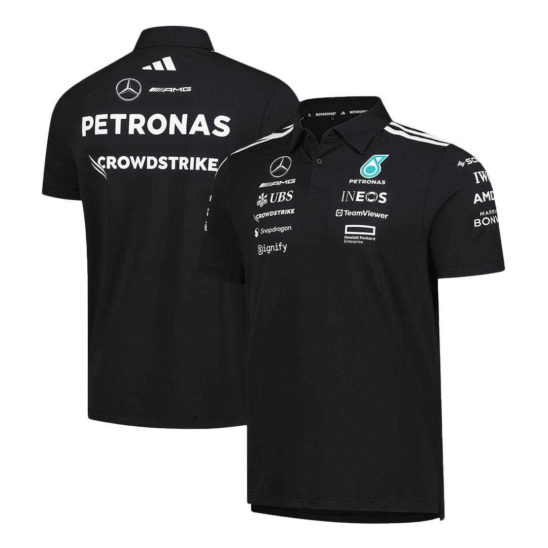 Mercedes AMG Petronas F1 2025 Team Polo Black - gogoalshop