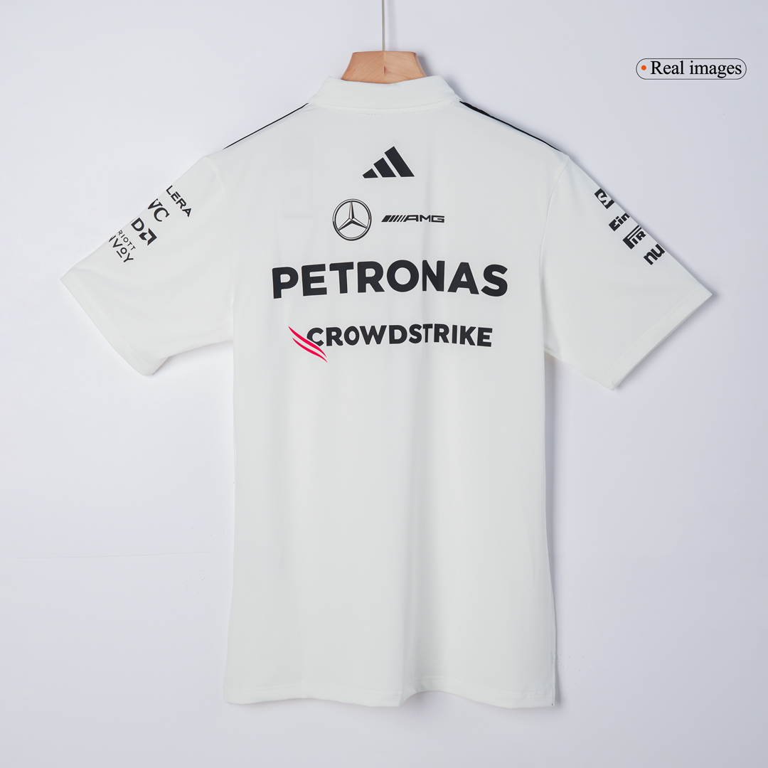 Mercedes AMG Petronas F1 2025 Team Polo White - gogoalshop