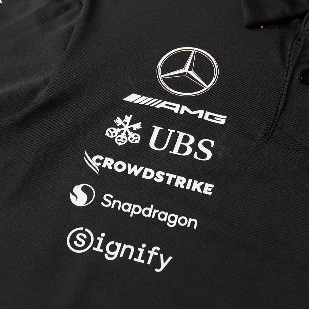 Mercedes AMG Petronas F1 2025 Team Polo Black - gogoalshop