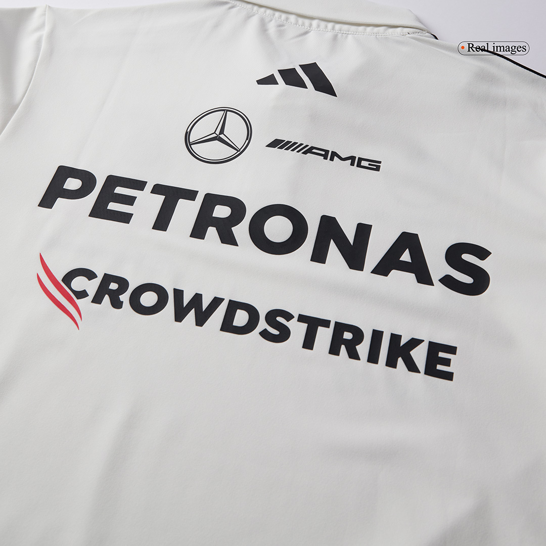 Mercedes AMG Petronas F1 2025 Team Polo White - gogoalshop