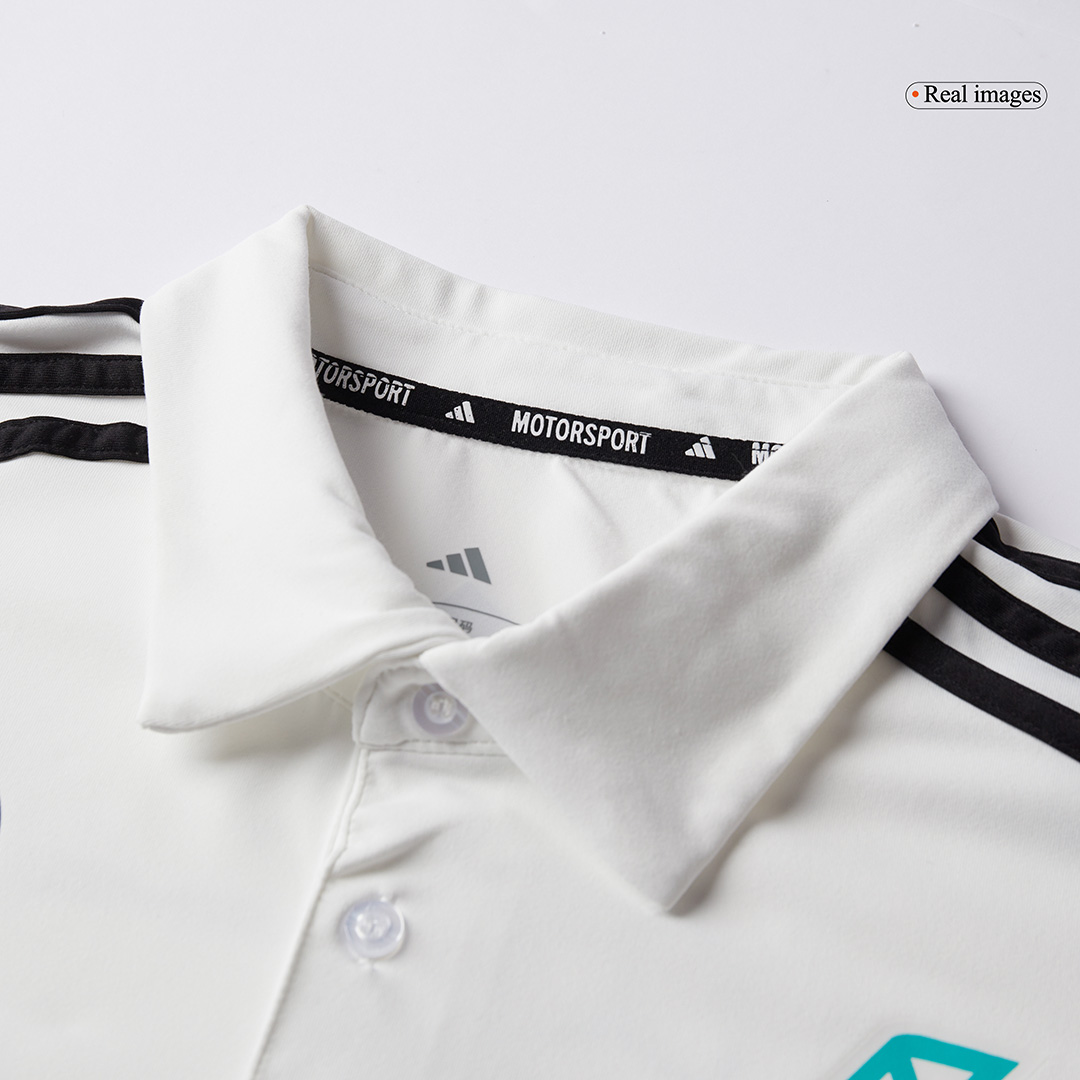 Mercedes AMG Petronas F1 2025 Team Polo White - gogoalshop