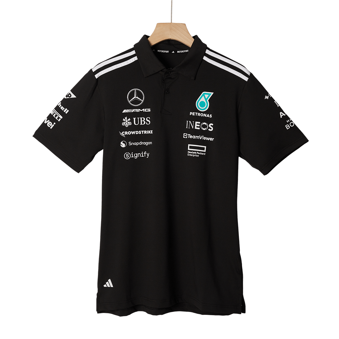 Mercedes AMG Petronas F1 2025 Team Polo Black - gogoalshop