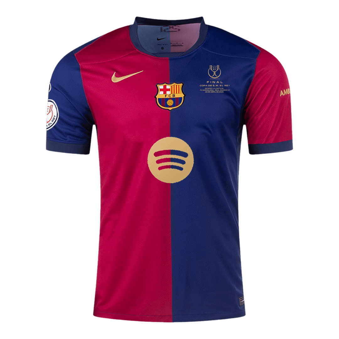 Barcelona Home Soccer Jersey - Copa del Rey Final - gogoalshop