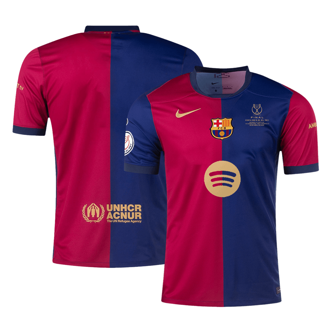 Barcelona Home Soccer Jersey - Copa del Rey Final - gogoalshop