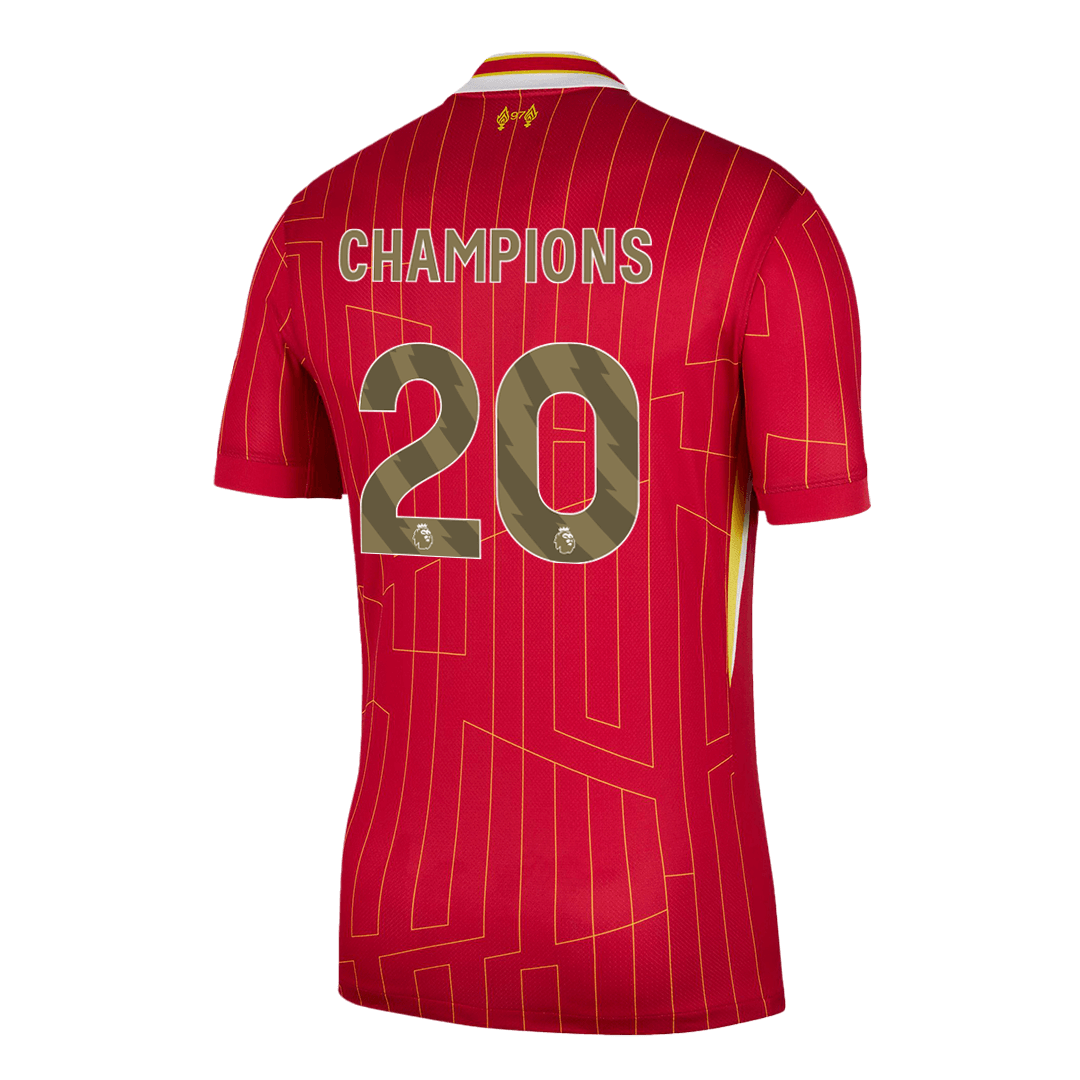 CHAMPIONS #20 Liverpool Home Soccer Jersey - gogoalshop