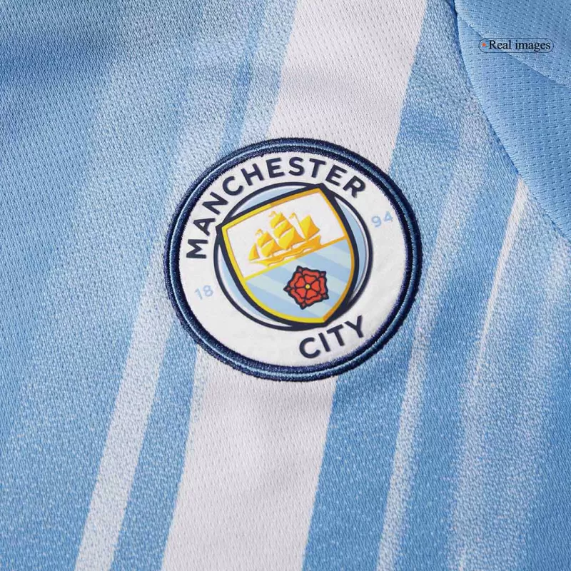 Manchester City Home Soccer Jersey 2025/26 with Blue available at gogoalshop