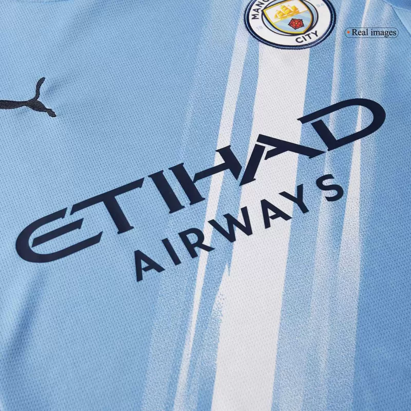 Manchester City Home Soccer Jersey 2025/26 with Blue available at gogoalshop