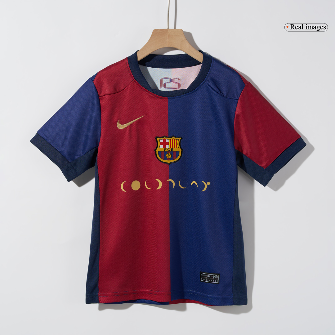 Barcelona Home Kids Soccer Jerseys Kit - COLDPLAY - gogoalshop